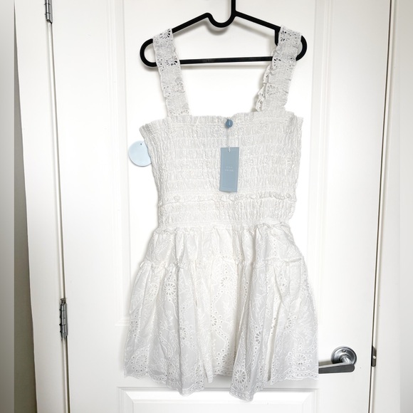 NEW NWT Hill House Azalea Mini Nap Dress White Eyelet XL - Picture 5 of 8